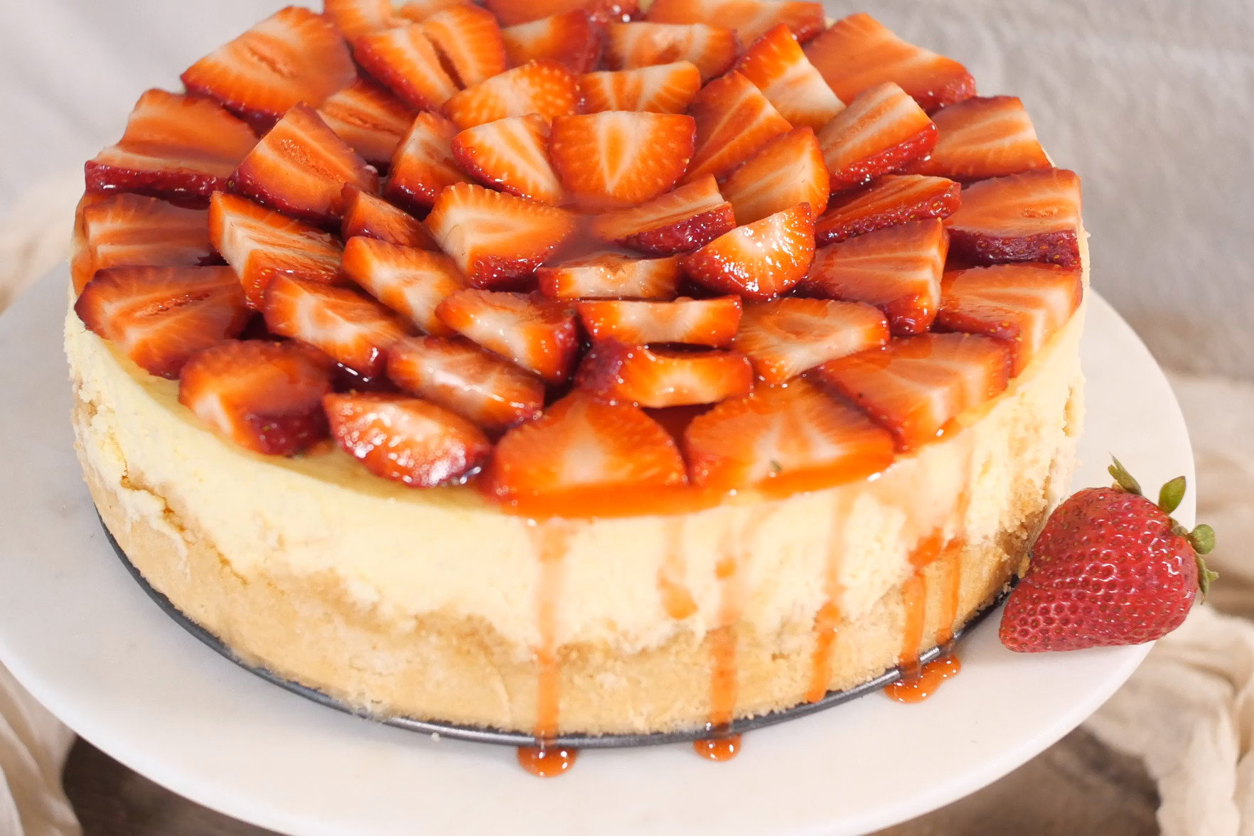 Nana’s Summer Strawberry Cheesecake (Gluten Free)